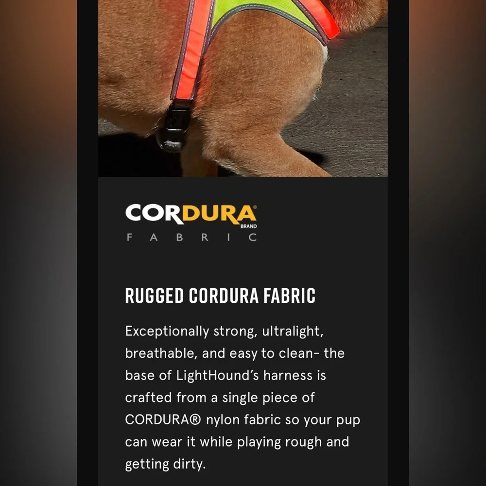 Noxgear Lighthound Reflective Dog Harness, Rechargeable LED, Medium (20-40 lbs)
